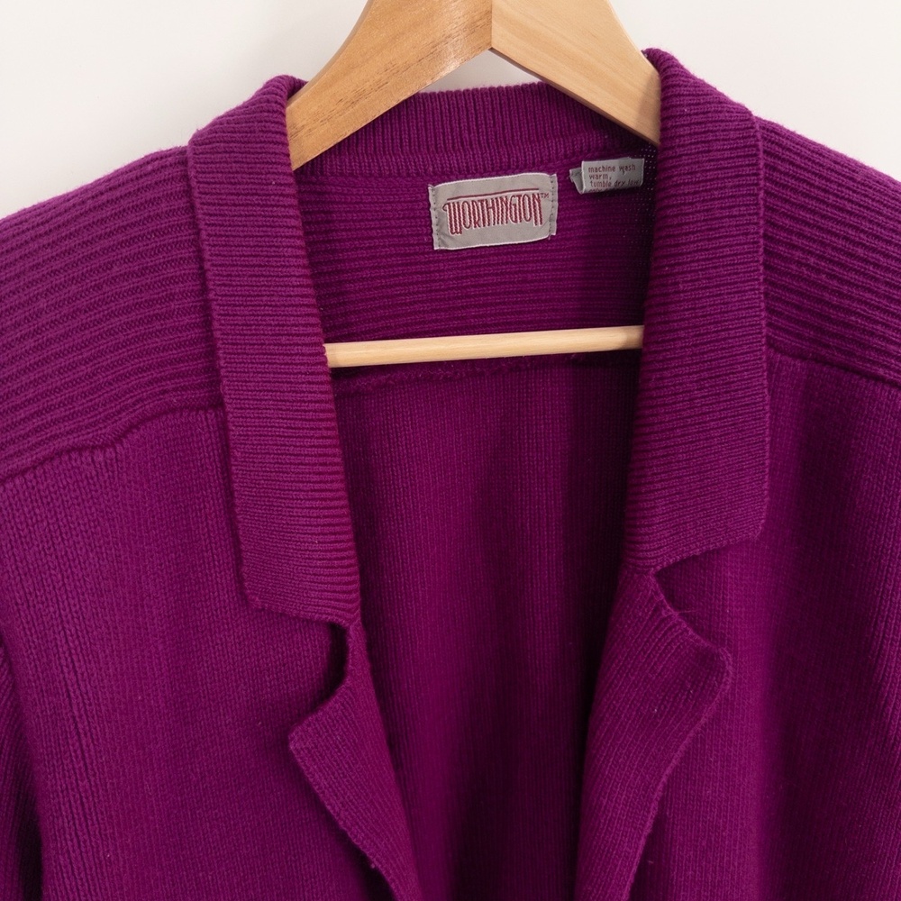 VTG Knit Cardigan Sweater Womens S Heavyweight Blazer Dopamine Art Teacher Retro - Picture 2 of 7